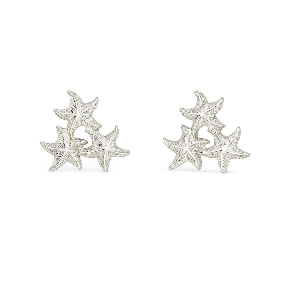 Coastal Glimmer Starfish Studs